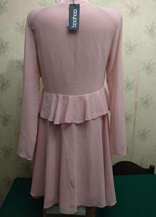 Платье 👗boohoo, пудровое 3