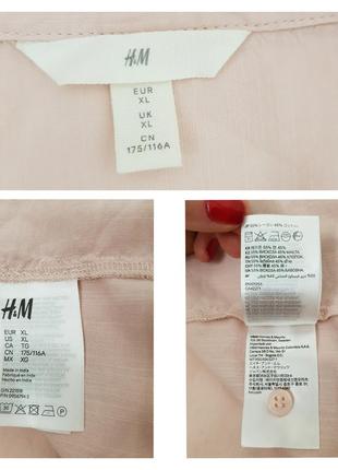 Трендовий сукню сорочка h&m ніжного пудрово-рожевого кольору віскоза+бавовна7 фото