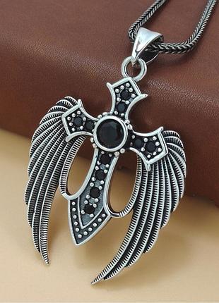 Ланцюжок з хрестиком кулон чоловічий амулет підвіска