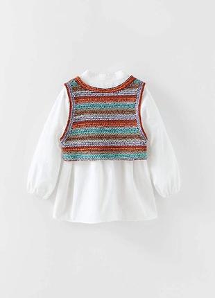 Біла блуза zara сорочка сорочка реглан лонгслив кофточка 3