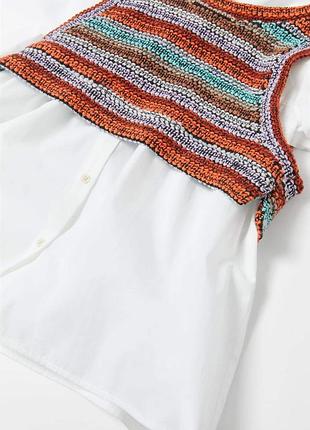 Біла блуза zara сорочка сорочка реглан лонгслив кофточка 4