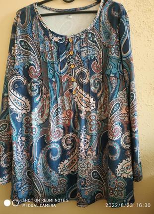 Велюрова кофта/кофточка/блузка р.50-52