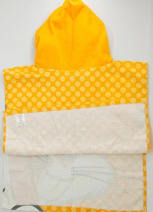 Фірмовий дитячий пляжний рушник пончо фірмове дитячий пляжний рушник з капюшоном дитячий рушник каптур 50х100 см8 фото