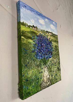 Картина «васильковое поле», 25х30 5