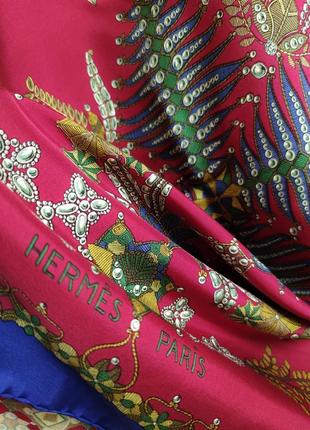 Шелковый винтажный платок каре hermes h. d'origny scheherazade 1985 г /3784/3 фото