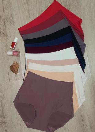 Велика утяжка 🔥 повітропроникні 54 52 50 48 46 р. перфорація батал розміри жіночі трусики безшовні висока посадка в дірочку без швів труси