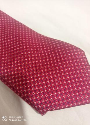 Шёлковый  брендовый красный галстук шелк шёлк шовк шовковий шелковый2 фото