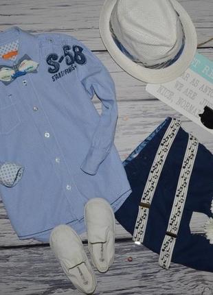 4 - 5 лет 104 - 110 см фирменная рубашка модная классика для мальчика вышивками