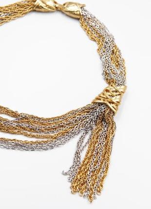 Вінтажне кольє з ланцюжків