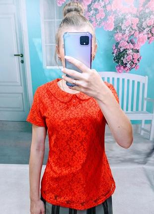Красная блуза m& co #3586 фото