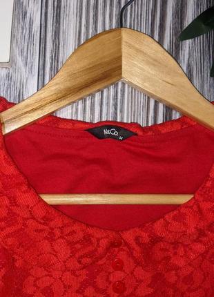Красная блуза m& co #3585 фото