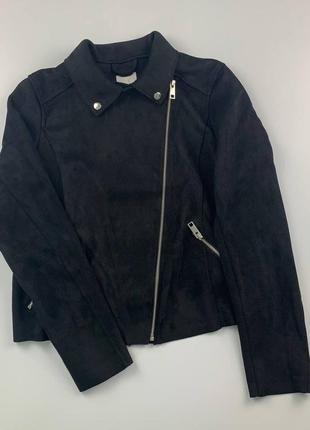 Куртка женская h&m оригинал косуха s черная6 фото