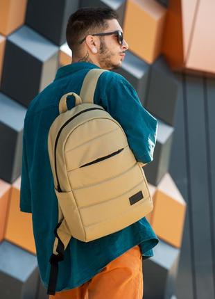 Чоловічий рюкзак тканевий  в кольорі койот для ноутбука
