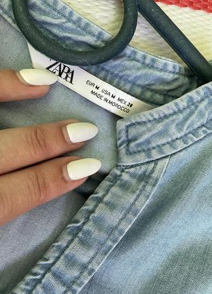Шикарная джинсовая рубашка zara /новая коллекция5 фото