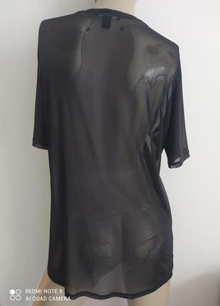 Жіноча блуза сітка з коротким рукавом new look розмір м-l/ 46-503 фото