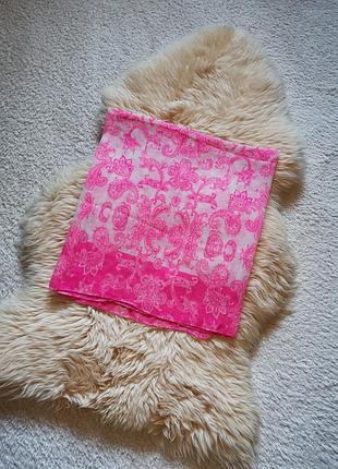 Яскравий легкий літній об'ємний шарф палантин парео