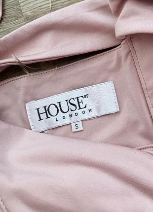 Шикарное трикотажное розовое платье house of cb3 фото
