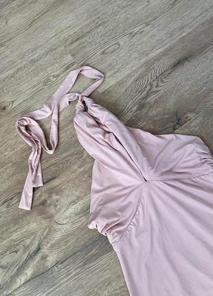 Шикарное трикотажное розовое платье house of cb6 фото