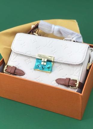 🔥сумочка кожаная louis vuitton white bag