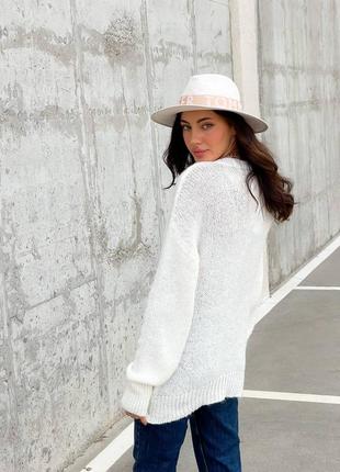 Стильний светр білий,молочний/світер жіночий білий,молочний9 фото
