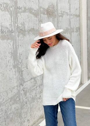 Стильний светр білий,молочний/світер жіночий білий,молочний6 фото