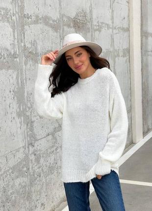 Стильний светр білий,молочний/світер жіночий білий,молочний7 фото