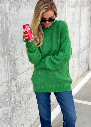 Стильний светр жіночий зелений/світер жіночий зелений