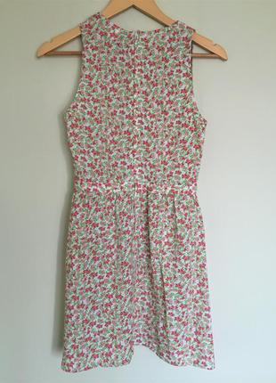 Стильне плаття h&m з вирізами, з вирізами сукню в квітковий принт, р. s/m5 фото