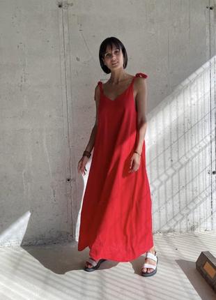 Льняна сукня1 фото