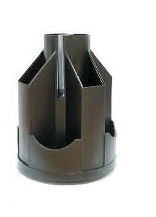 Підставка-органайзер , що крутиться,для ручок пластикова ракета, чорна