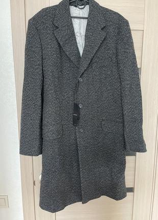 Пальто шерстяное мужское stefanel l3 фото