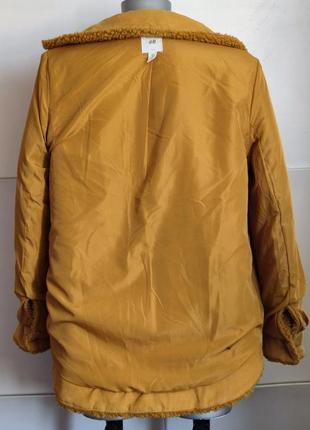 Куртка, шубка тедді h&m  гірчичного кольору4 фото