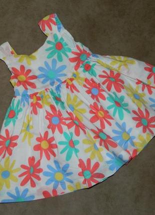 6-9 міс. сукня біле з різнокольоровими квітами на малу mothercare