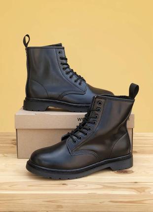 🔥ботинки женские dr. martens 1460 mono black3 фото