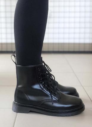 🔥ботинки женские dr. martens 1460 mono black2 фото