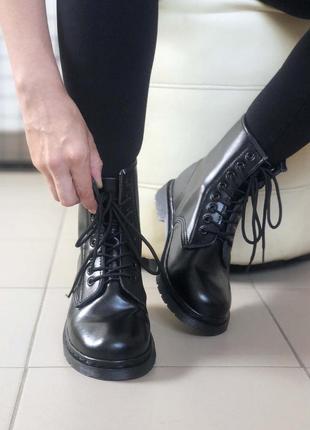 🔥ботинки женские dr. martens 1460 mono black5 фото