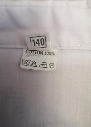 Белая школьная блузочка р140.6 фото