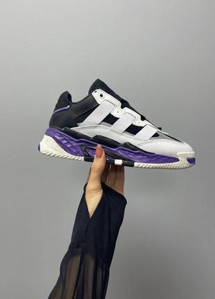 Кросівки crepetrey leather ‘white black violet’ кросслвки