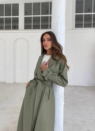 Тренч під плащ шкіряний пояс тренч