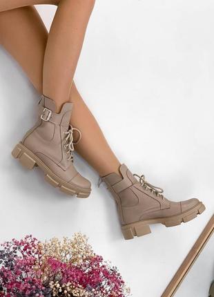 Ботинки деми осень деми на тракторной подошве танкетке платформе массивной объёмные натура...