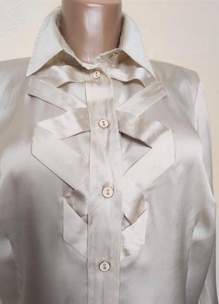 New шикарная шелковая блуза рубашка alessandro marzoni /3414/3 фото
