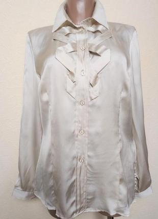 New шикарная шелковая блуза рубашка alessandro marzoni /3414/