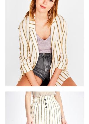 Костюм (юбка + жакет) bershka лён