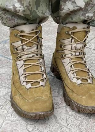 Тактичні черевики кайот 7166/берці кайот демісезонні шкіряні літні,осінні,весняні шкіряні (осінь,весна 2022)5 фото