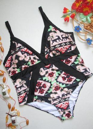 Шикарный слитный купальник супер батал в орнамент shein 🍒🍓🍒