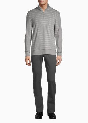 Кофта calvin klein реглан (ck 1/2 zip grey stripe ) c америки l,xl