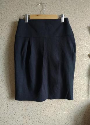 Marc cain теплая стильная юбка натуральная шерсть кашемир4 фото