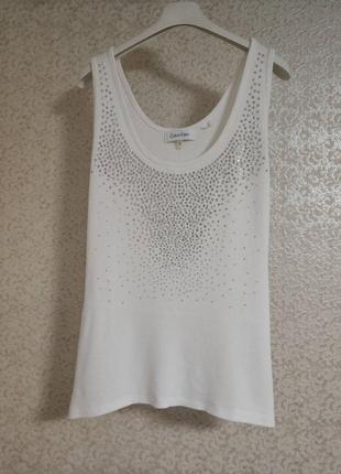 Майка топ рубчик бренд calvin klein, р м оригинал