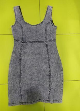 Сарафан джинсовий платье плаття на тонких брителях бренд denim co1 фото