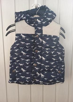 Дута жилетка з капюшоном в акулах